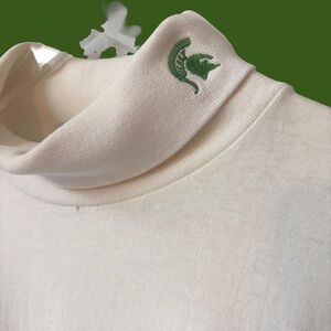 1980s University of Michigan Embroidered Spartans Turtleneck